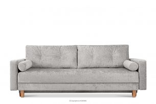 ERISO, https://konsimo.pl/kolekcja/eriso/ Sofa rozkładana z pikowaniem srebrny srebrny - zdjęcie