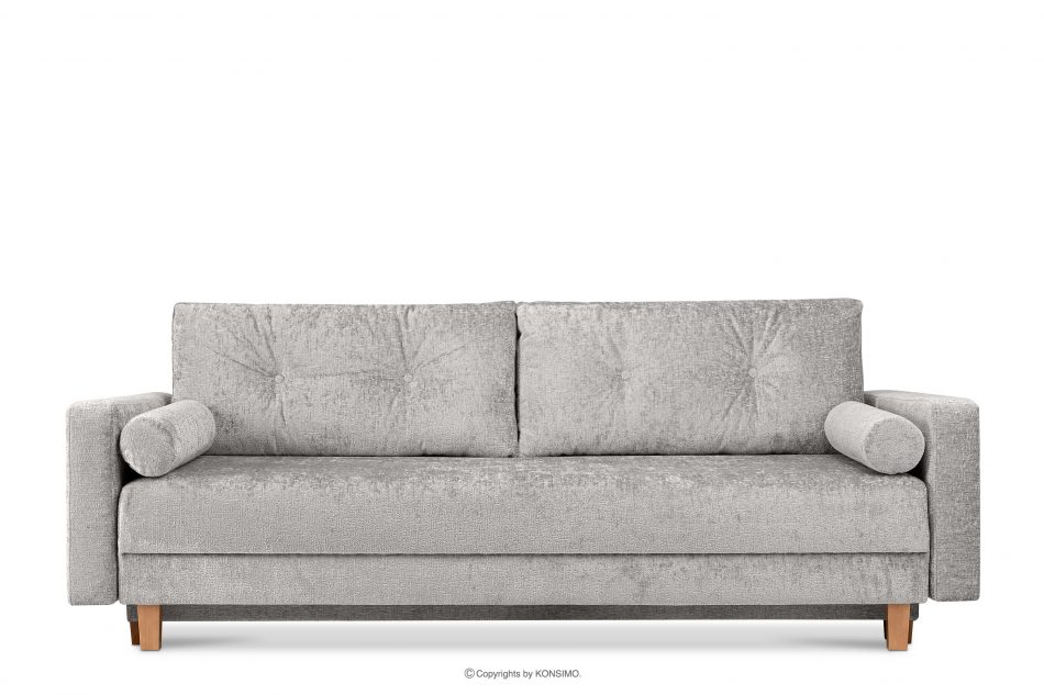 ERISO Sofa rozkładana z pikowaniem srebrny srebrny - zdjęcie 0
