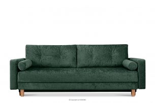 ERISO, https://konsimo.pl/kolekcja/eriso/ Sofa rozkładana z pikowaniem zielony zielony - zdjęcie