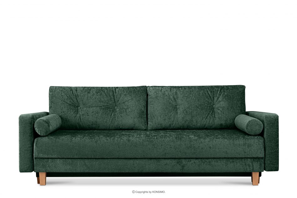 ERISO Sofa rozkładana z pikowaniem zielony zielony - zdjęcie 0