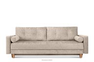 Sofa rozkładana z pikowaniem ciemny beżowy