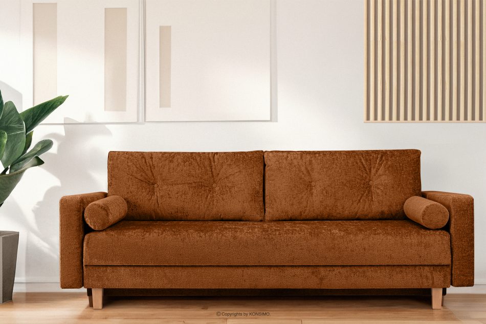 ERISO Sofa rozkładana vintage rudy rudy - zdjęcie 1