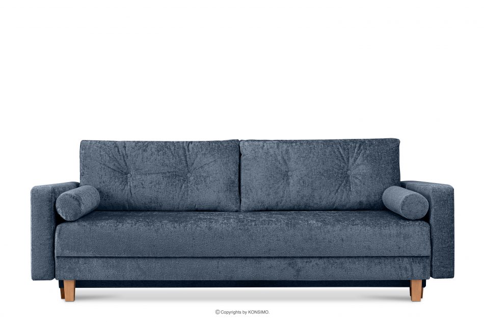 ERISO Sofa rozkładana szenilowa ciemny niebieski ciemny niebieski - zdjęcie 0