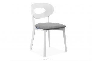 TANER, https://konsimo.pl/kolekcja/taner/ Krzesło vintage białe szare szary/biały - zdjęcie