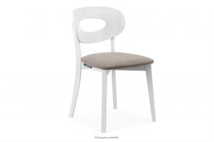 TANER, https://konsimo.pl/kolekcja/taner/ Krzesło vintage białe beżowy beżowy/biały - zdjęcie
