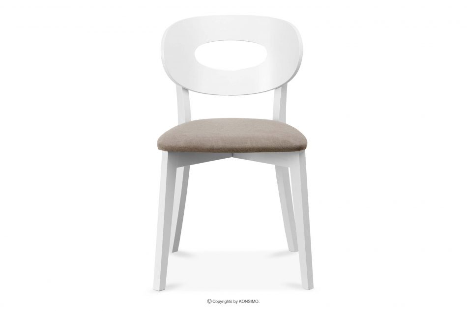TANER Krzesło vintage białe beżowy 2szt beżowy/biały - zdjęcie 3