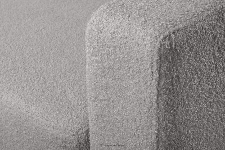 RUVIS Sofa boucle rozkładana trzyosobowa jasny szary jasny szary - zdjęcie 6
