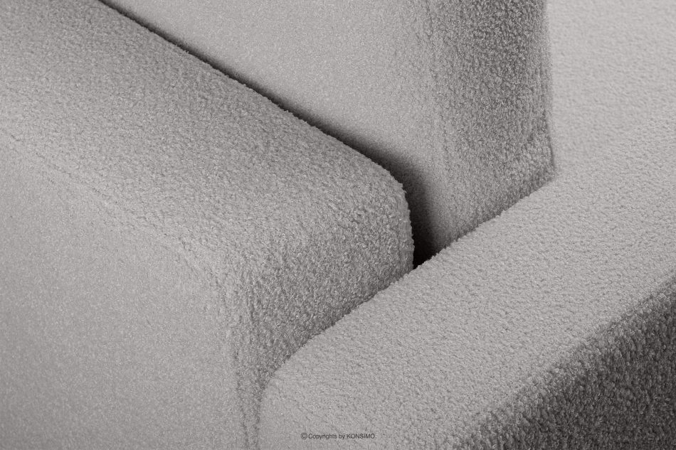 RUVIS Sofa boucle rozkładana trzyosobowa jasny szary jasny szary - zdjęcie 7