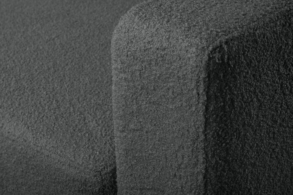 RUVIS Sofa boucle rozkładana trzyosobowa ciemny szary ciemny szary - zdjęcie 6