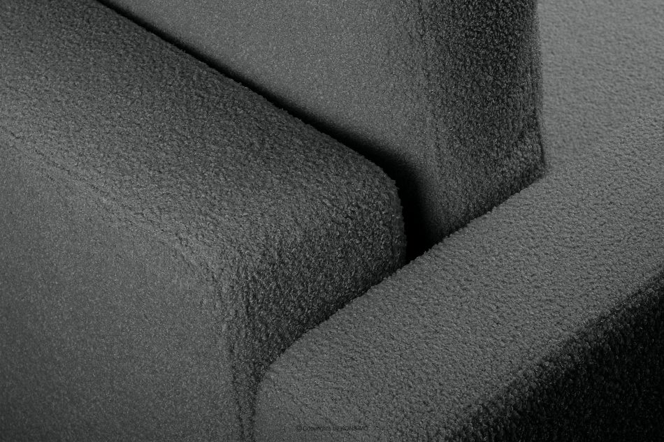 RUVIS Sofa boucle rozkładana trzyosobowa ciemny szary ciemny szary - zdjęcie 7