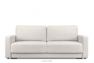 RUVIS, https://konsimo.pl/kolekcja/ruvis/ Sofa boucle rozkładana trzyosobowa biały biały - zdjęcie