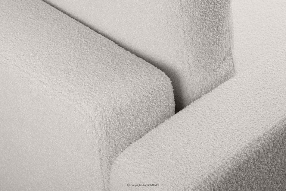 RUVIS Sofa boucle rozkładana trzyosobowa biały biały - zdjęcie 7