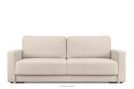 Sofa boucle rozkładana trzyosobowa kremowy