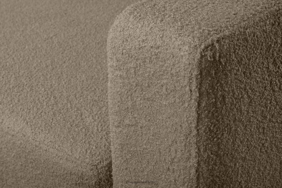 RUVIS Sofa boucle rozkładana trzyosobowa ciemny beżowy ciemny beżowy - zdjęcie 6