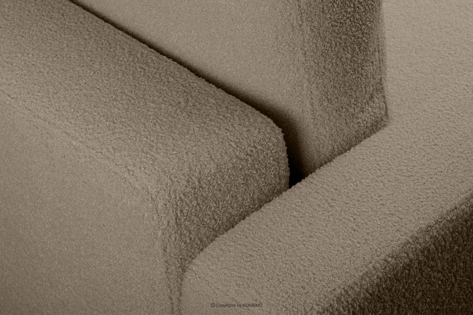 RUVIS Sofa boucle rozkładana trzyosobowa ciemny beżowy ciemny beżowy - zdjęcie 7