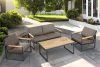 TRIBO Sofa ogrodowa dwuosobowa w stylu industrialnym ze stali antracyt antracytowy/beżowy - zdjęcie 2