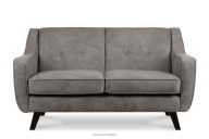Sofa 2 loft w tkaninie skóropodobnej popielaty