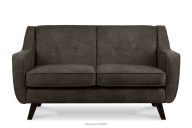 Sofa 2 loft w tkaninie skóropodobnej szarobrązowy