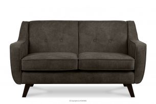 TERSO, https://konsimo.pl/kolekcja/terso/ Sofa 2 loft w tkaninie skóropodobnej szarobrązowy szarobrązowy - zdjęcie