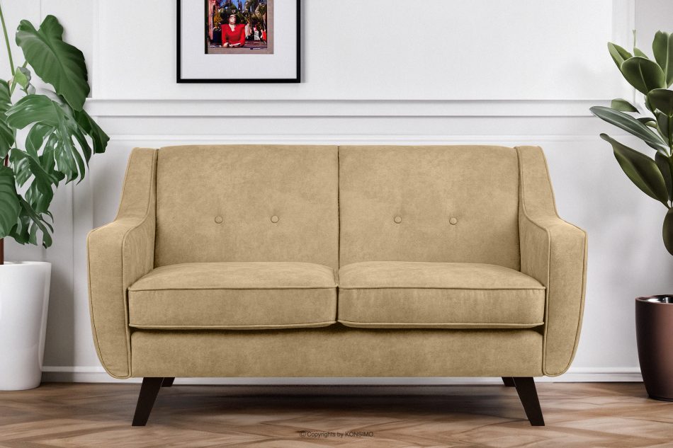 TERSO Sofa 2 loft w tkaninie skóropodobnej jasny beżowy jasny beżowy - zdjęcie 1