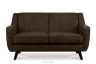 Sofa 2 loft w tkaninie skóropodobnej ciemny brązowy
