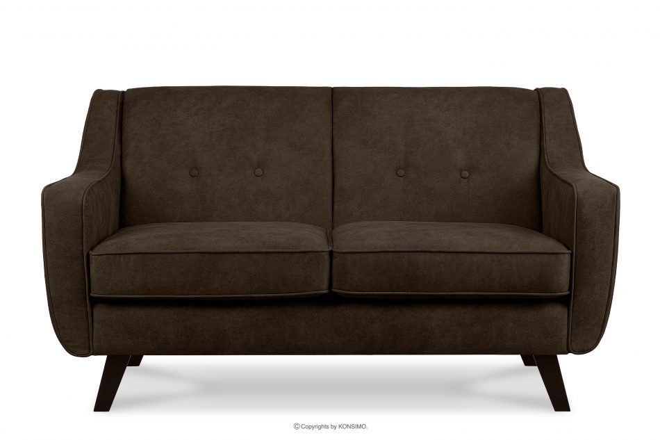 TERSO Sofa 2 loft w tkaninie skóropodobnej ciemny brązowy ciemny brązowy - zdjęcie 0