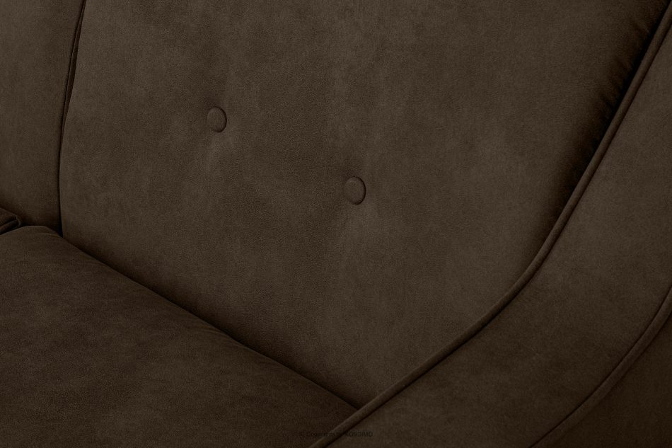 TERSO Sofa 2 loft w tkaninie skóropodobnej ciemny brązowy ciemny brązowy - zdjęcie 7