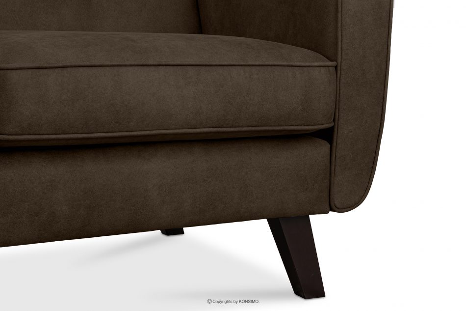 TERSO Sofa 2 loft w tkaninie skóropodobnej ciemny brązowy ciemny brązowy - zdjęcie 10