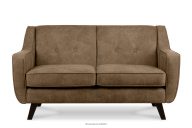 Sofa 2 loft w tkaninie skóropodobnej jasny brązowy