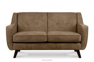 TERSO, https://konsimo.pl/kolekcja/terso/ Sofa 2 loft w tkaninie skóropodobnej jasny brązowy jasny brązowy - zdjęcie