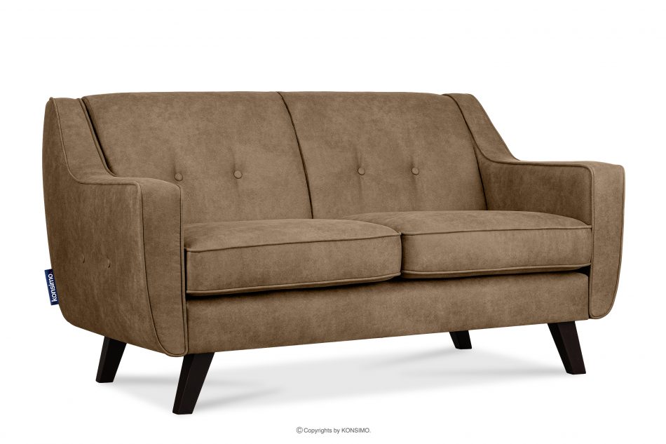 TERSO Sofa 2 loft w tkaninie skóropodobnej jasny brązowy jasny brązowy - zdjęcie 2