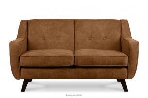 TERSO, https://konsimo.pl/kolekcja/terso/ Sofa 2 loft w tkaninie skóropodobnej rudy rudy - zdjęcie