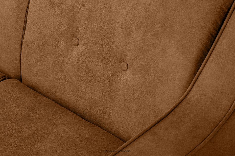 TERSO Sofa 2 loft w tkaninie skóropodobnej rudy rudy - zdjęcie 7