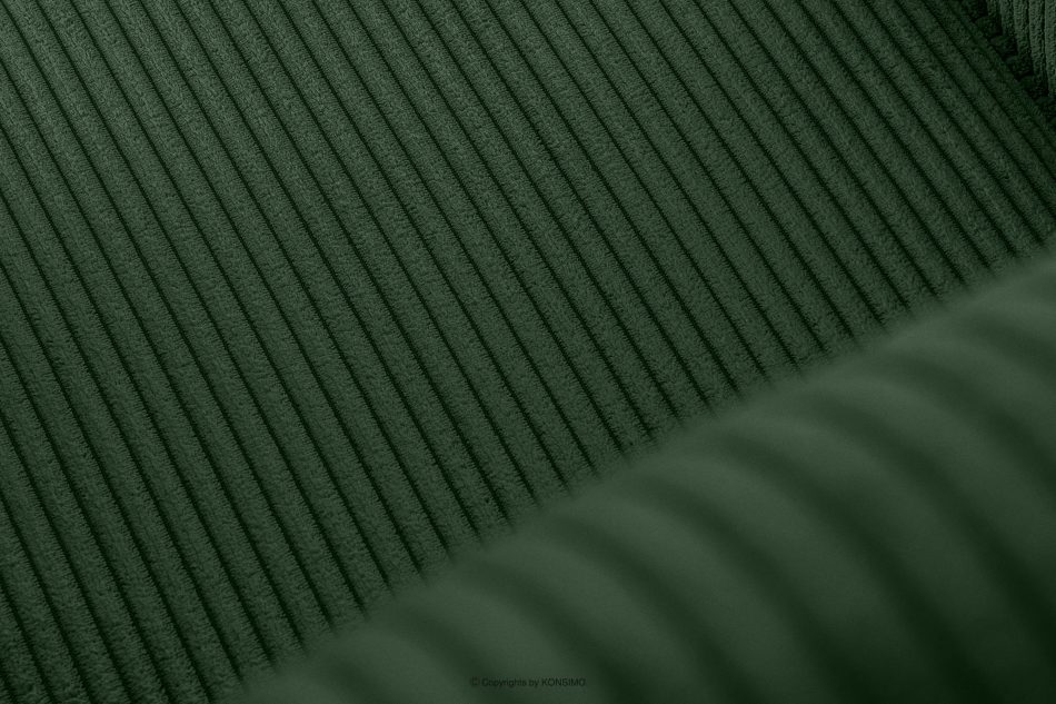 MILES Fotel uszak sztruks na drewnianych nóżkach ciemny zielony/czarny ciemny zielony/czarny - zdjęcie 6