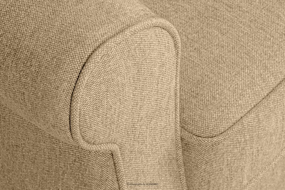 MILES Fotel uszak w tkaninie plecionej kremowy/buk kremowy/buk - zdjęcie 5