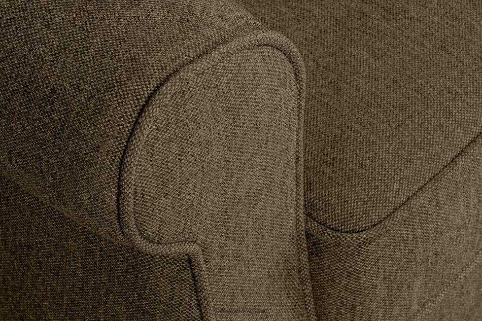 MILES Fotel uszak w tkaninie plecionej brązowy/buk brązowy/buk - zdjęcie 5