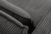 GANZO Sofa 3 osobowa w tkaninie sztruks z poduszkami welur szary szary - zdjęcie 5