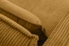 GANZO Sofa 3 osobowa w tkaninie sztruks z poduszkami welur żółty żółty - zdjęcie 5