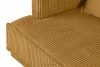 GANZO Sofa 3 osobowa w tkaninie sztruks z poduszkami welur żółty żółty - zdjęcie 7