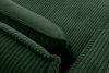GANZO Sofa 3 osobowa w tkaninie sztruks z poduszkami welur ciemny zielony ciemny zielony - zdjęcie 5