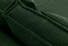 GANZO Sofa 3 osobowa w tkaninie sztruks z poduszkami welur ciemny zielony ciemny zielony - zdjęcie 6