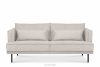 GANZO Sofa 3 osobowa w tkaninie sztruks z poduszkami welur kremowy kremowy - zdjęcie 1