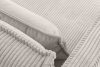 GANZO Sofa 3 osobowa w tkaninie sztruks z poduszkami welur kremowy kremowy - zdjęcie 5