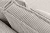 GANZO Sofa 3 osobowa w tkaninie sztruks z poduszkami welur kremowy kremowy - zdjęcie 6