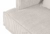 GANZO Sofa 3 osobowa w tkaninie sztruks z poduszkami welur kremowy kremowy - zdjęcie 7