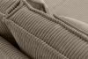 GANZO Sofa 3 osobowa w tkaninie sztruks z poduszkami welur beżowy beżowy - zdjęcie 6