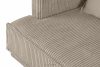 GANZO Sofa 3 osobowa w tkaninie sztruks z poduszkami welur beżowy beżowy - zdjęcie 7