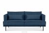 GANZO Sofa 3 osobowa w tkaninie sztruks z poduszkami welur granatowy granatowy - zdjęcie 1