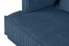 GANZO Sofa 3 osobowa w tkaninie sztruks z poduszkami welur granatowy granatowy - zdjęcie 7