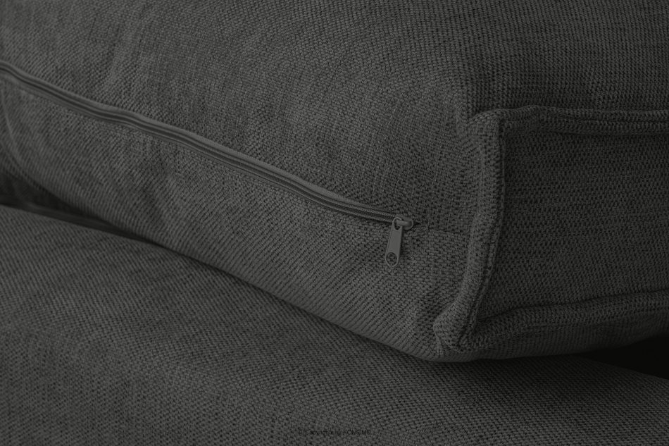 NAPI II Narożnik w tkaninie plecionej z funkcją spania stalowy lewy/prawy stalowy - zdjęcie 10